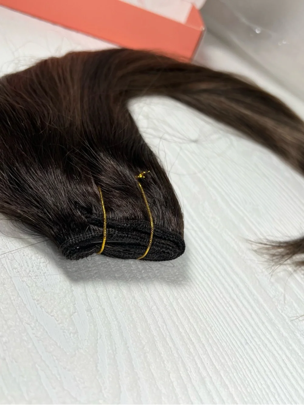 Dark Brown Chestnut Brown Human Hair 20 Inch Clip In Weft Hair Extension